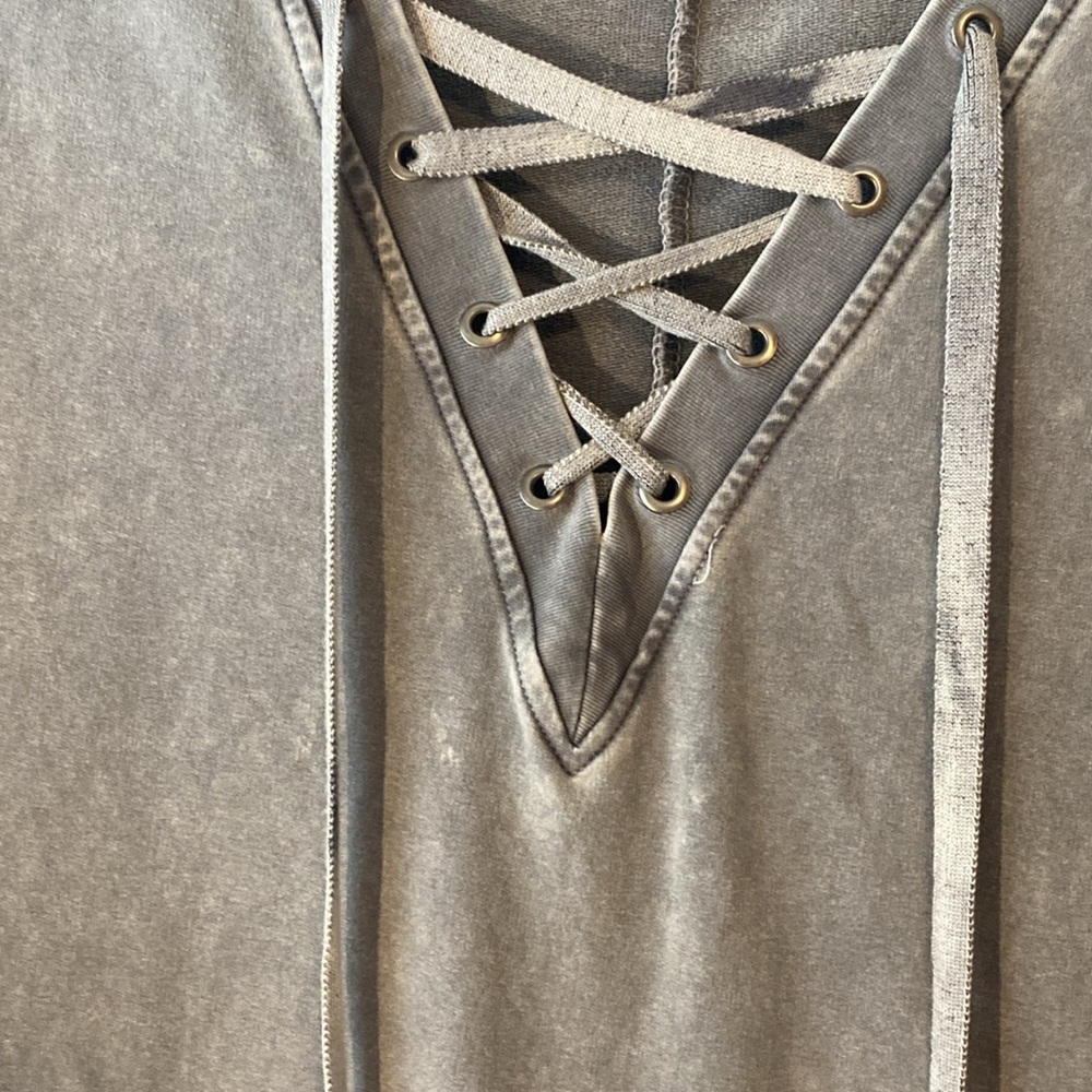 William Rast "Evie" Sweatshirt  Gray Knit Pullover Dress EUC - Picture 4 of 10
